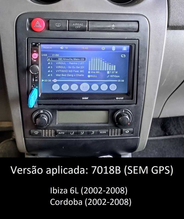 Rádio 2DIN • SEAT • Ibiza 6L • Arosa • Alhambra • Córdoba • Android