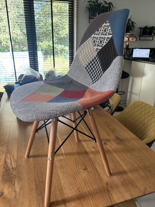 Krzesła patchworkowe Eames 10szt.