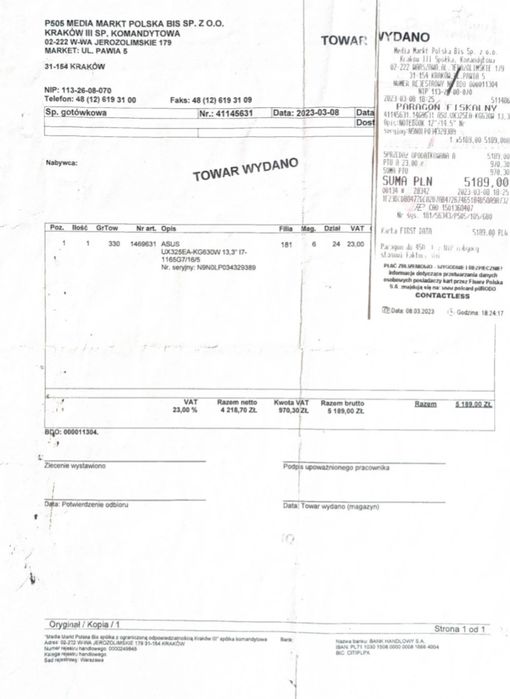 ASUS ZenBook 13 OLED (UX325EA) | i7-1165G7 | 16GB RAM | Stan BDB