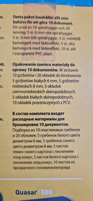 Zestaw do bindowania