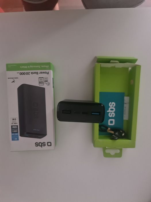 Powerbank SBS TTBB20000FASTK (20000 mAh - 2 USB - Preto)