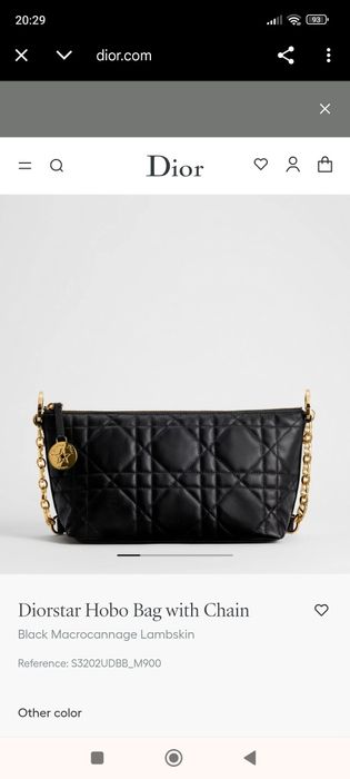 Czarna mała Christian Dior na ramię, do ręki