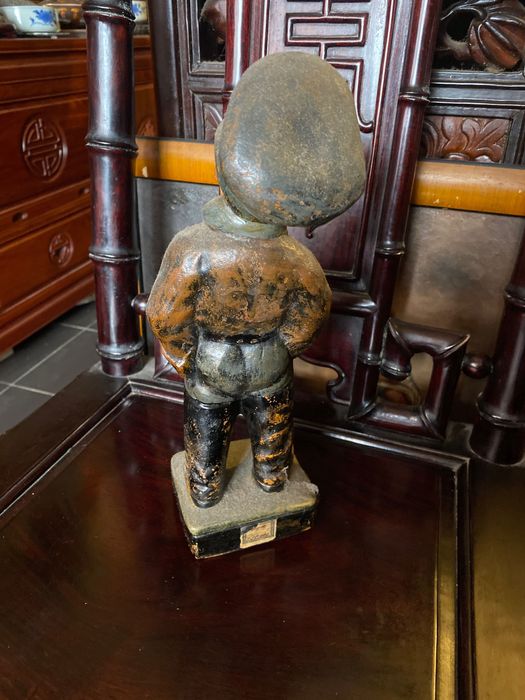 Escultura Caldas da Rainha Menino Como Papa séc XIX 30 cm