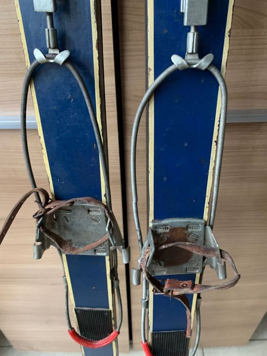 Stare drewniane narty retro unikat 180 cm  GRENOBLE wiązania OBERHOF