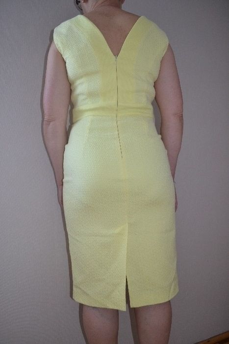 Piękna cytrynowa sukienka rozm.38