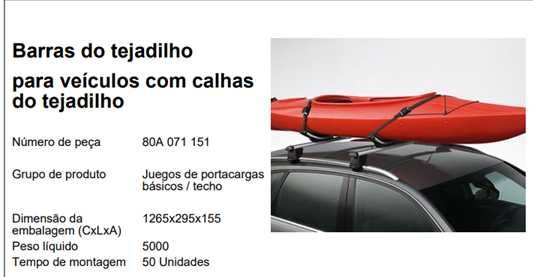 Barras Tejadilho Audi Q5