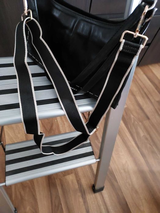 Torebka skórzana naturalna skóra - pasek parciany szeroki