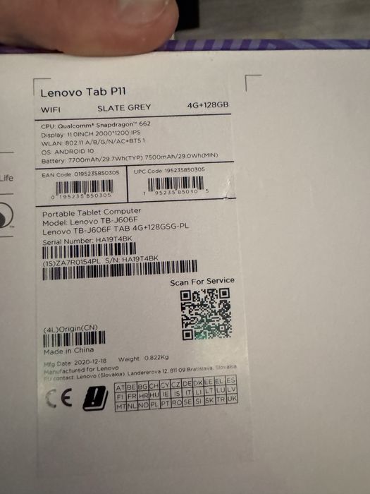 Tablet lenovo tab  p 11