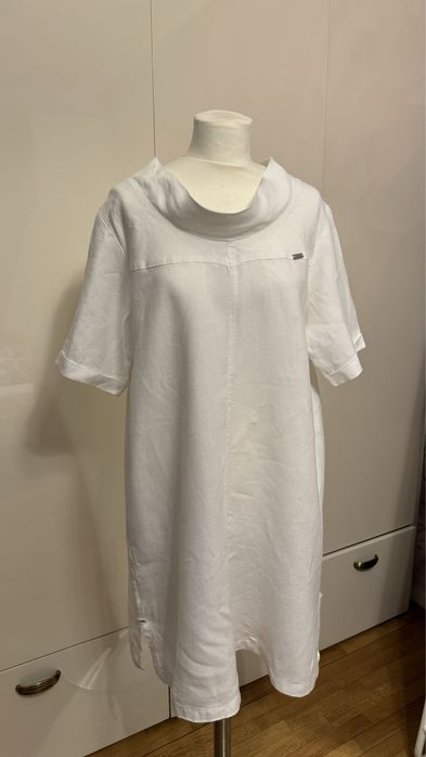 Damska Sukienka Lniana Dagnez roz L 40,