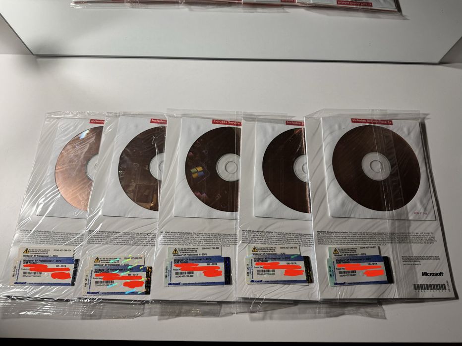 Windows XP Pro OEM x6 (5 sealed) + COA/klucz (OPK x2 i WinZip gratis)