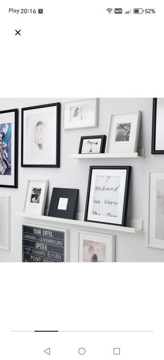 Listwa półka ścienna na zdjęcia Mosslanda IKEA