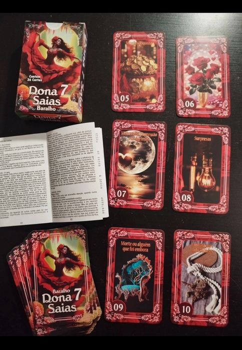Tarot - Baralho Dona sete saias, Baralho Pomba Gira 7 Saias