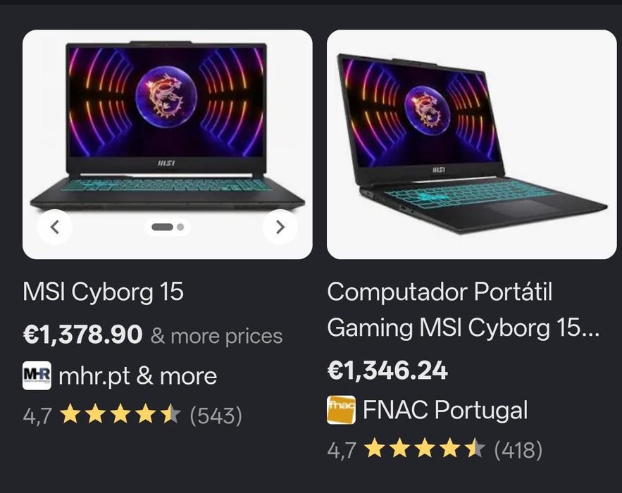 Portátil MSI Cyborg 15 A13V