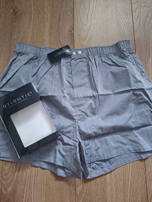 Bokserki męskie Atlantic, rozmiar L/XL, efekt płótna
