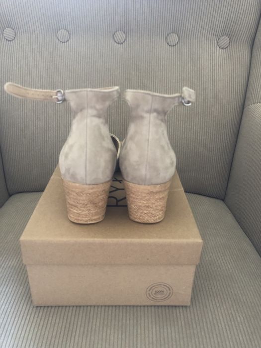 Espadryle zamszowe Ryłko relax 37 koturna