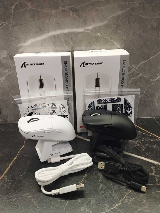 Нові Бездротові ігрові мишки Attack Shark X6 PAW3395+Гріпси і глайди