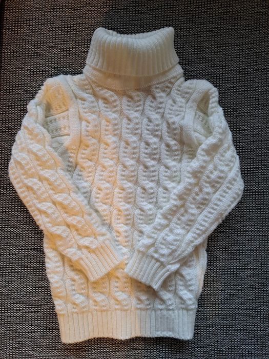 Sweter sweterek dziecięcy ciepły ecru roz 98