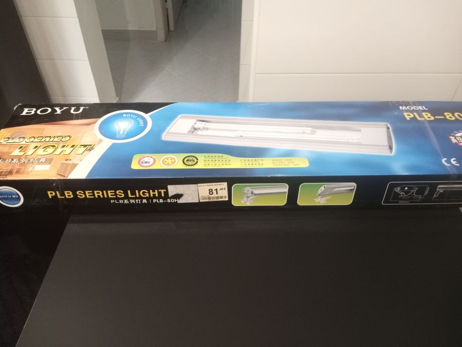 Calha iluminação aquário, 80cm, nova. Caixa ainda selada.