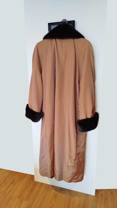 Casaco Senhora em Seda natural com pele de Leopardo e Vison