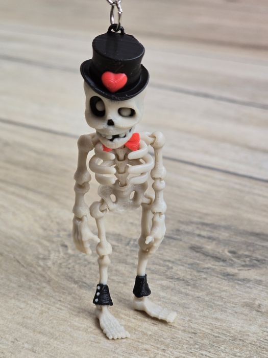 Breloczek stylowy szkielet – Brelok 3d - Druk3d fidget Keychain
