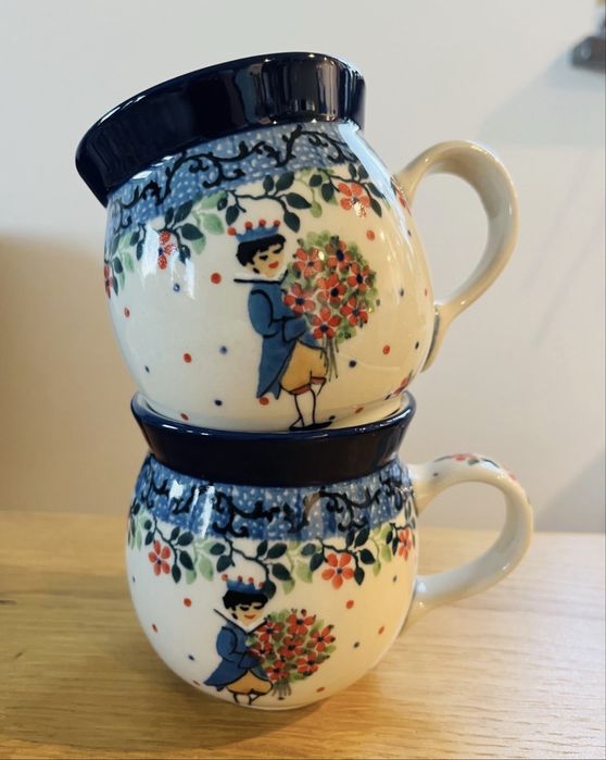 Ceramika bolesławiec kubek 200 ml unikat