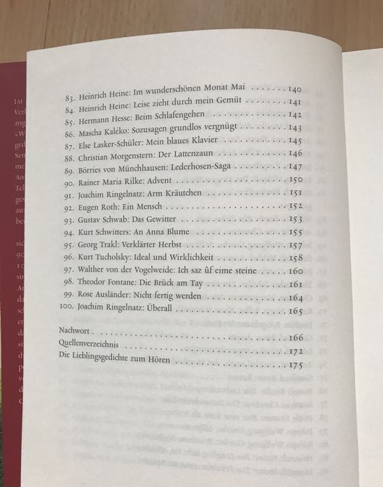 Die Lieblingsgedichte der Deutschen