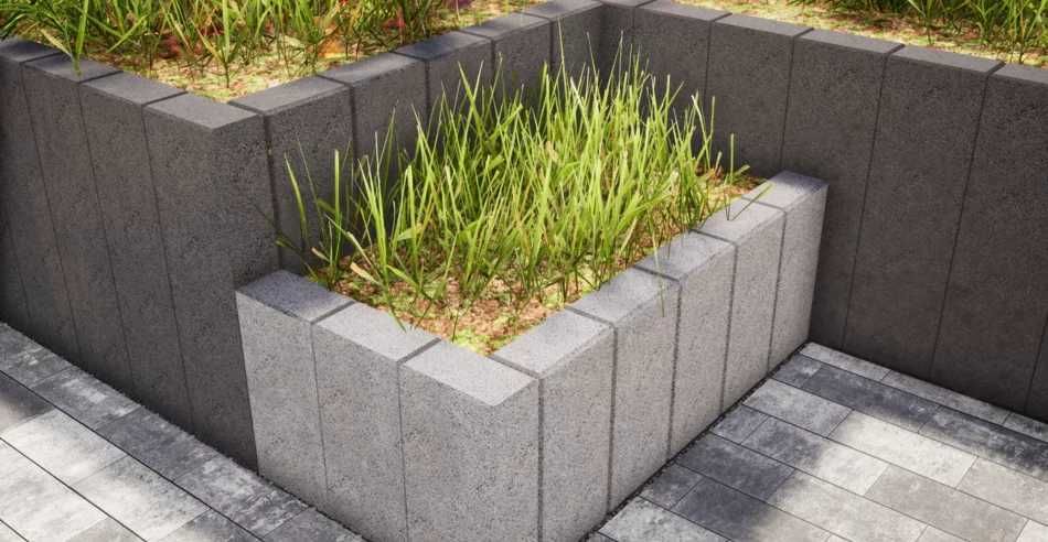 Palisada HESTRA 10x20 cm, wysokość 40 cm, obrzeże, mur oporowy POLBRUK