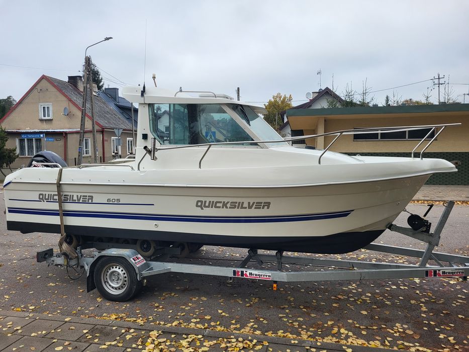 Lodz lodka kabinowa Pilothouse QUICKSILVER 605 Mercury 60efi wedkarska jacht