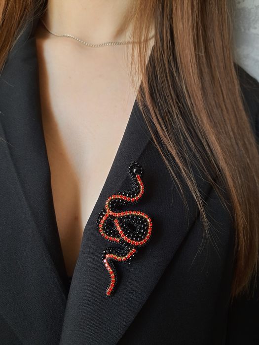 Брошка змія. Символ 2025 р. Подарунок. Новий рік. Брошь змея. Сувенір