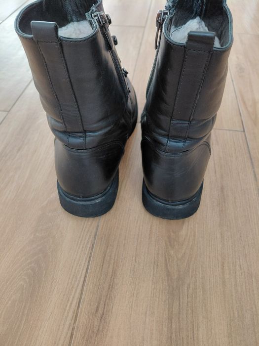Чоботи зимові шкіряні натуральний утеплювач