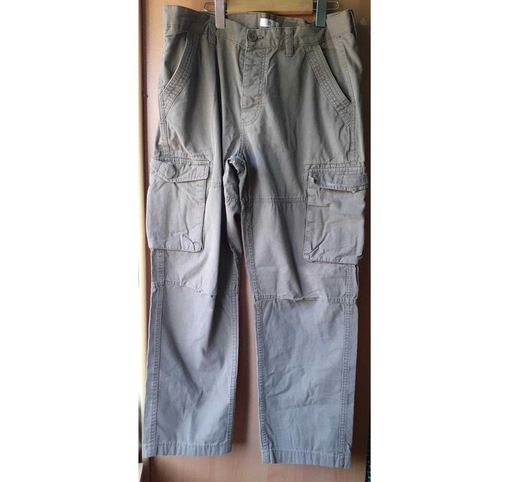 Calças cargo caqui 46 homem