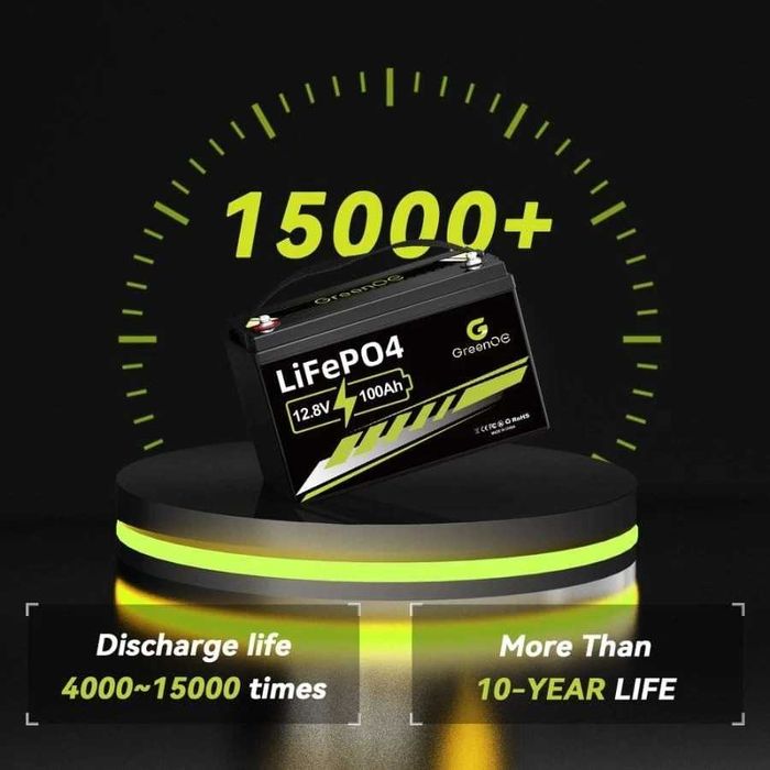 Акумулятор для ДБЖ GreenOG LiFePO4 12,8V 100Ah із США, якісний!