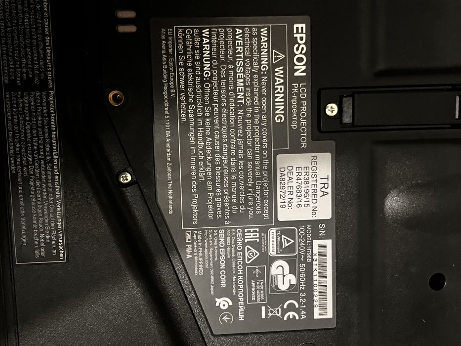 Projetor EPSON 1795F com comando