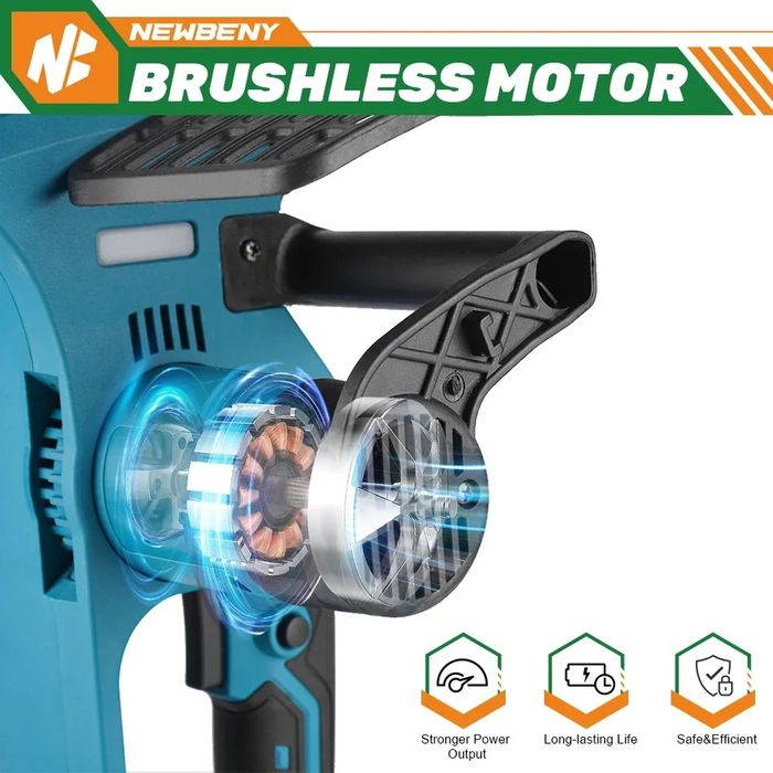 Motosserra 2000w  bateria motor sem escovas 18v 12" óleo lubrificação