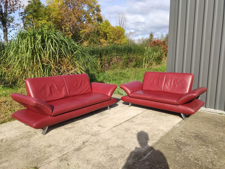 Sofa skórzana 3-osobowa+2-osobowa- skóra naturalna! KOINOR! Nowoczesny