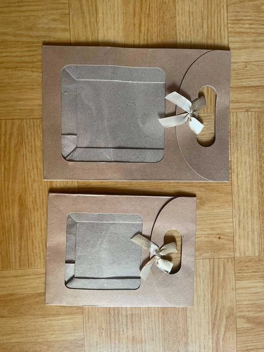 Пакет крафтовый подарочный с прозрачным окном