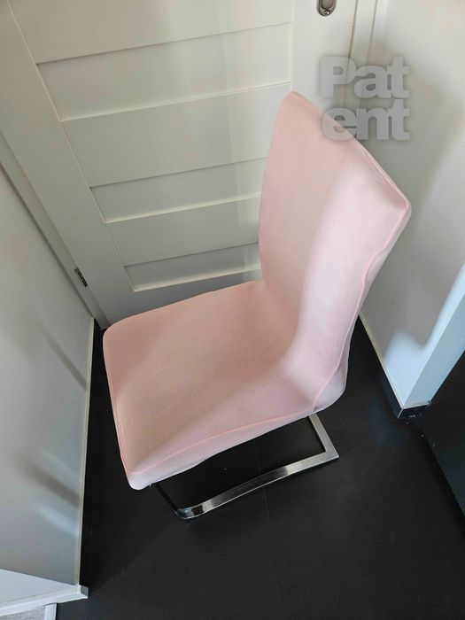 Pokrowce na krzesła elastyczne 4 sztuki różowe róż komplet