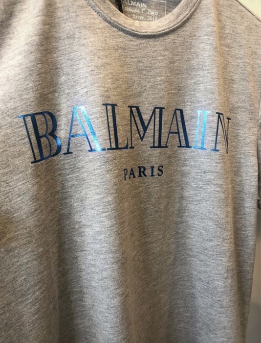T-shirt cinzenta da Balmain
