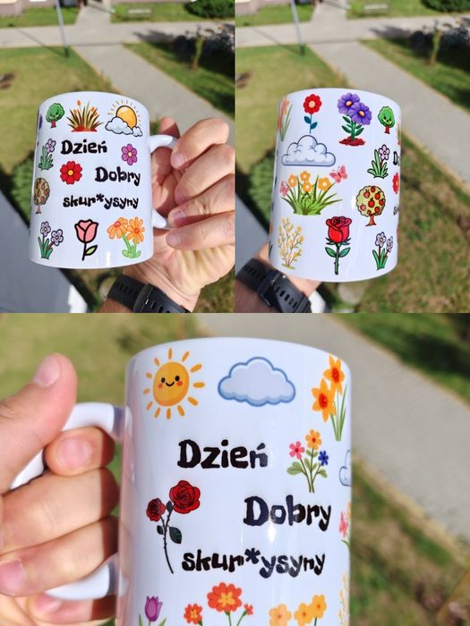 Chamski kubek Dzień dobry