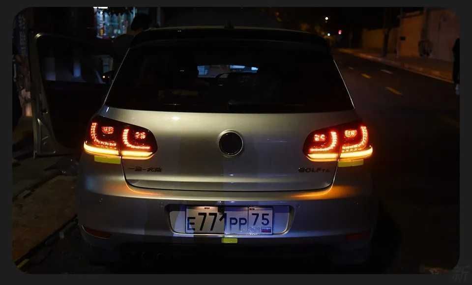 VW Golf 6 R20 2009–2012 Lampy Tylne LED z Dynamicznym Kierunkiem