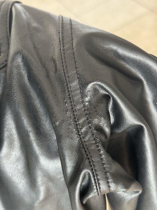 Spodnie skórzane skinny damskie z wysokim stanem