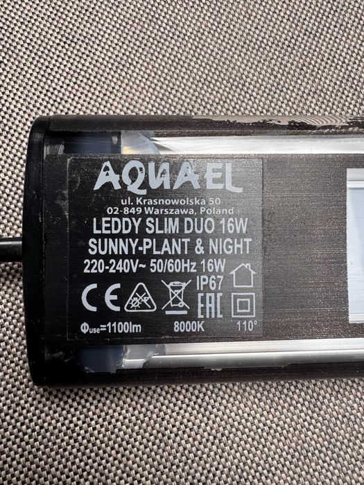 Aquael Leddy Slim Duo 16W Sunny Plant & Night – czarna