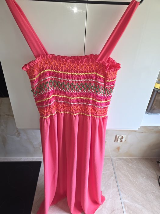 Sukienka Koralowa na upały Plus Size