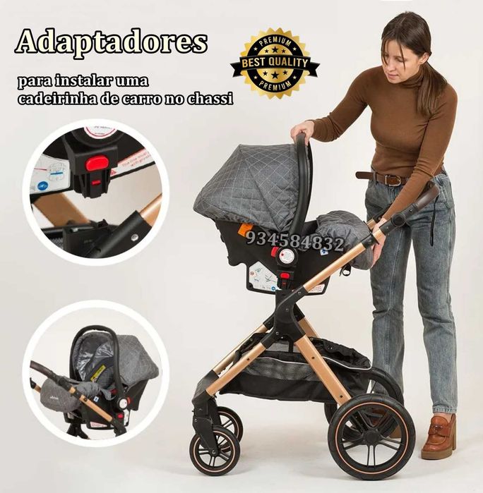 * CARRINHO DE BEBÉ TRIO * 3 em 1 * NOVOS * Oportunidade + Ofertas *