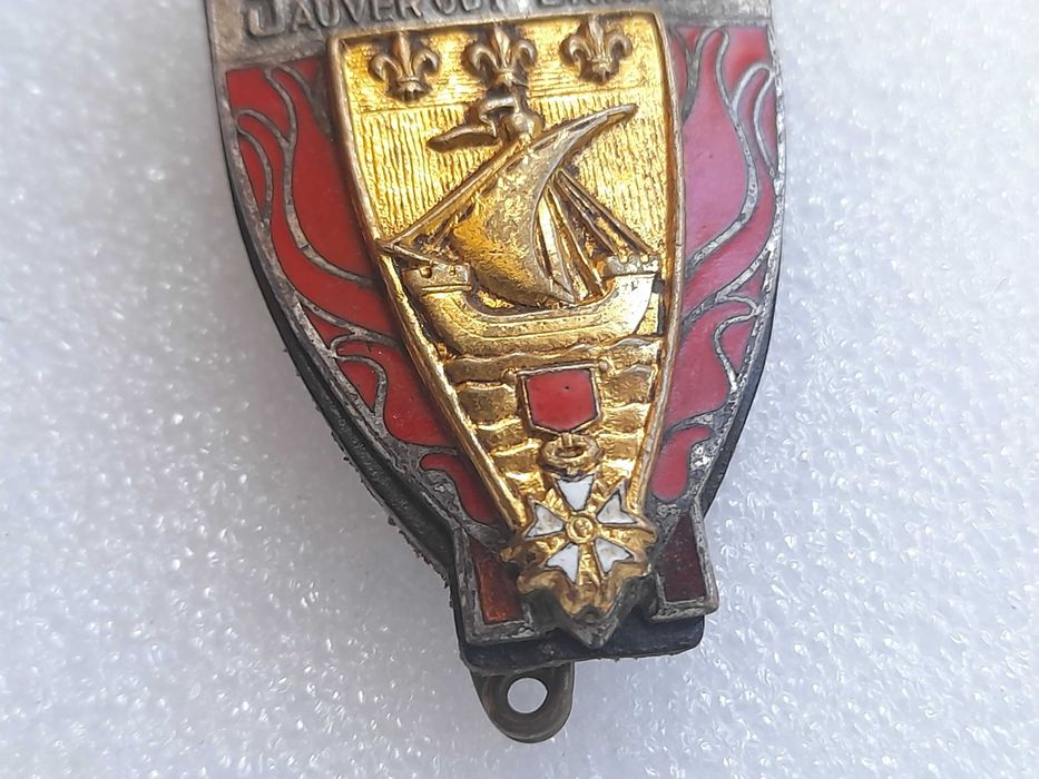 Odznaka Paryska Straż Pożarna wojskowa (oryginał)