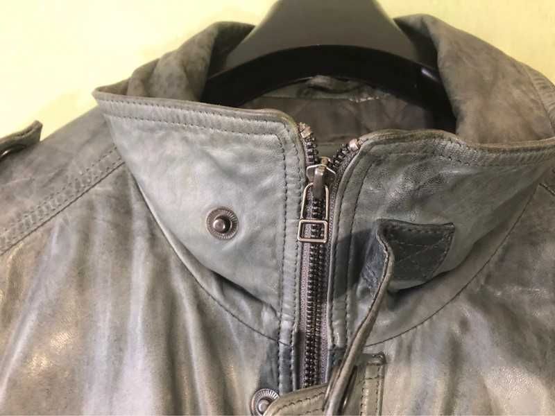 Kurtka skórzana pikowana męska Ochnik