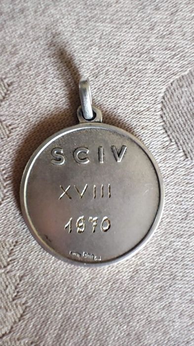 Medalha em prata vintage