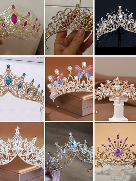 Металеві корони,діадеми.корони на торт.топери , глітер.опт та розніца