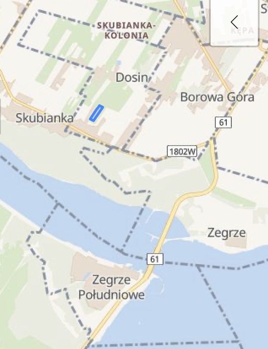 Dzialka 5545 m2 w Dosinie MPZP budownictwo jednorodzinne  249 zl/ m2