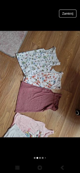 Zestaw 5 koszulek na naramkach roz 128